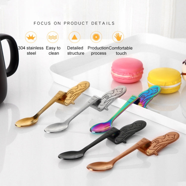 Creative Coffee Spoon Mermaid Shape Handle Spoons Flatware Drinking Tools, Color:Gold - free shipping - PMC TechLife - Order now!