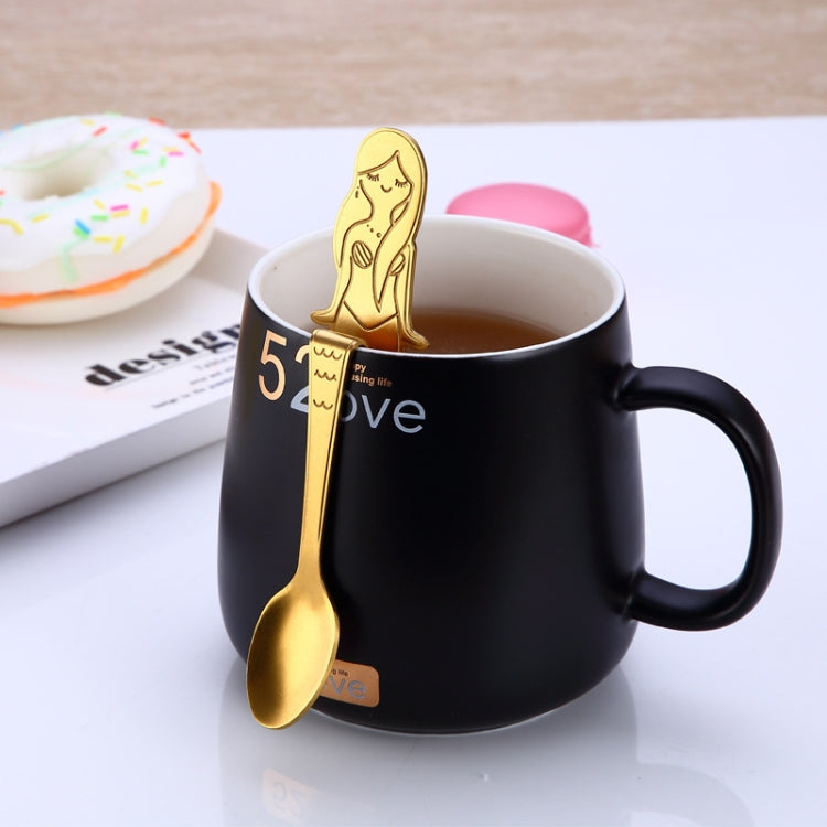 Creative Coffee Spoon Mermaid Shape Handle Spoons Flatware Drinking Tools, Color:Gold - free shipping - PMC TechLife - Order now!