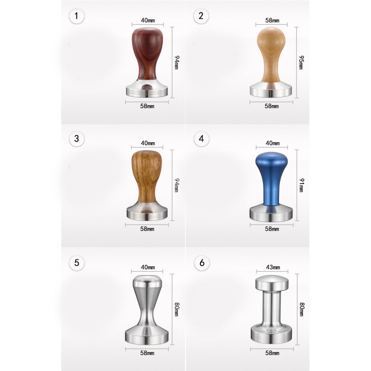 Stainless Steel Solid Wood Handle Integrated Coffee Powder, Specification:58mm, Color:Oak Handle - free shipping - PMC TechLife - Order now!