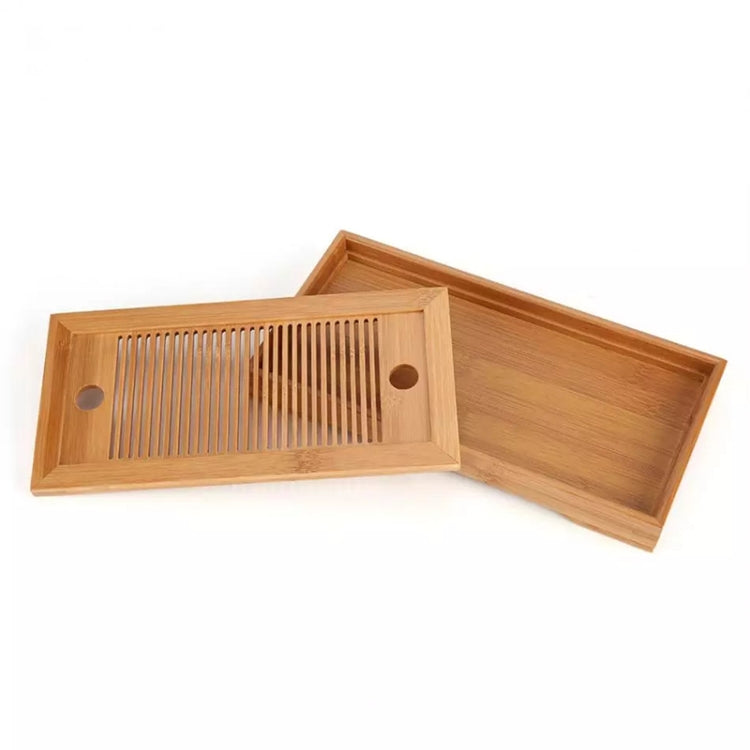 Bamboo Tea Trays Kung Fu Tea Accessories Tea Tray Table With Drain Rack(primary color) - Tea Trays by PMC TechLife | Online Shopping South Africa | PMC TechLife | Buy Now Pay Later Mobicred