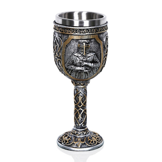 3D Viking Skull Coffee Beer Mug Skull Mug Beer Wine Drink Gift Stainless Steel Knight Decorative Cup for Men Goblet - Drinking Tools by PMC Jewellery | Online Shopping South Africa | PMC Jewellery