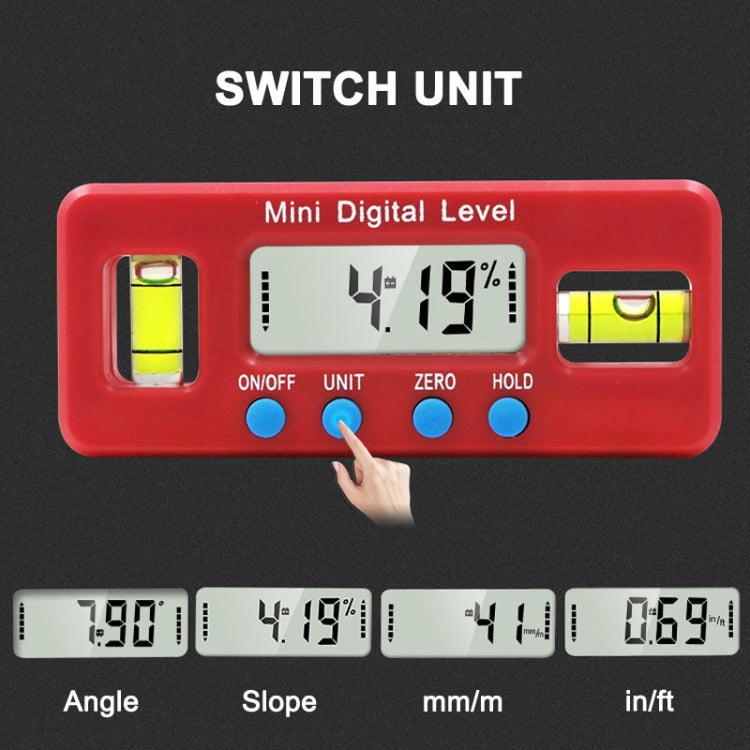 100mm Mini Electronic Digital Strong Magnetism Spirit Level Angle Board - Measuring Tools by PMC Jewellery | Online Shopping South Africa | PMC Jewellery