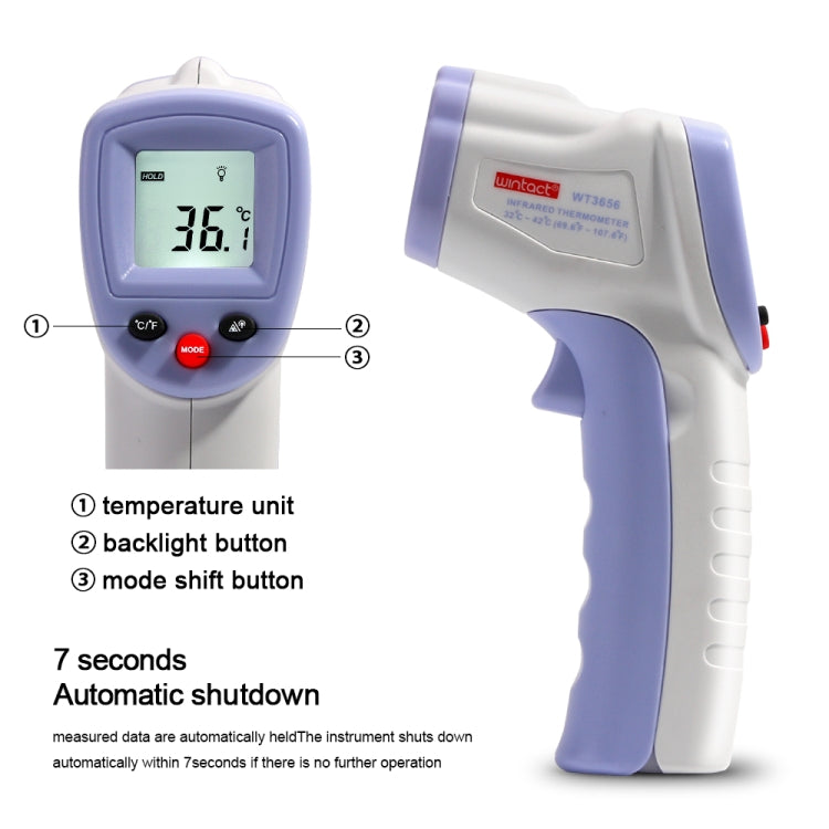 WT3656 Non-contact Forehead Body Infrared Thermometer - Infra-red Thermoscope by PMC Jewellery | Online Shopping South Africa | PMC Jewellery | Buy Now Pay Later Mobicred