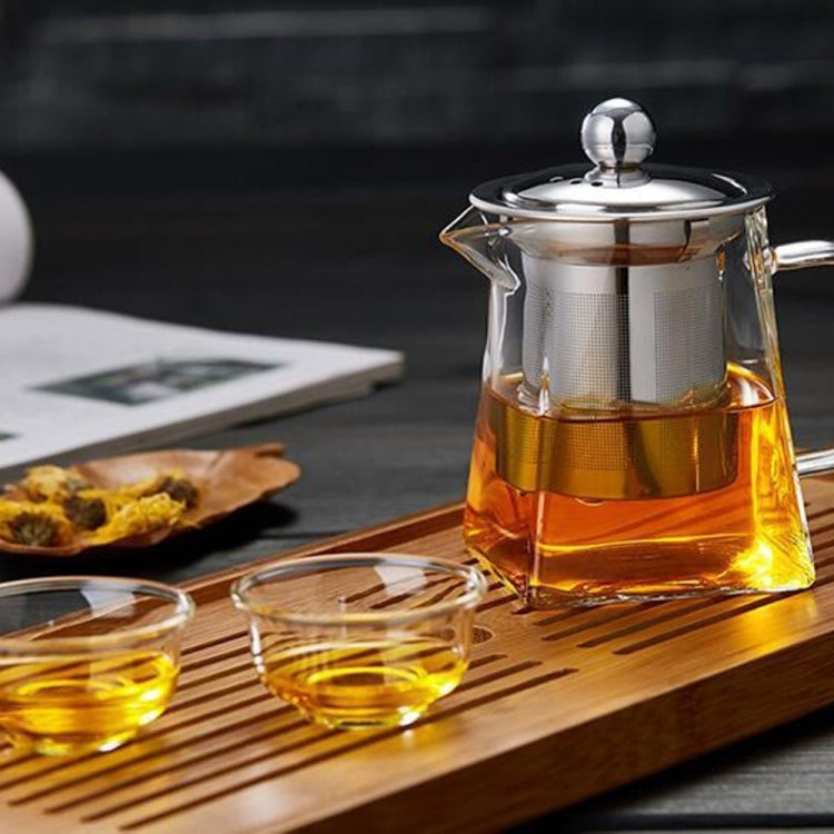 Stainless Steel Clear Heat Resistant Glass Filter Tea Pot, Capacity: 550ml - Teapots by PMC TechLife | Online Shopping South Africa | PMC TechLife