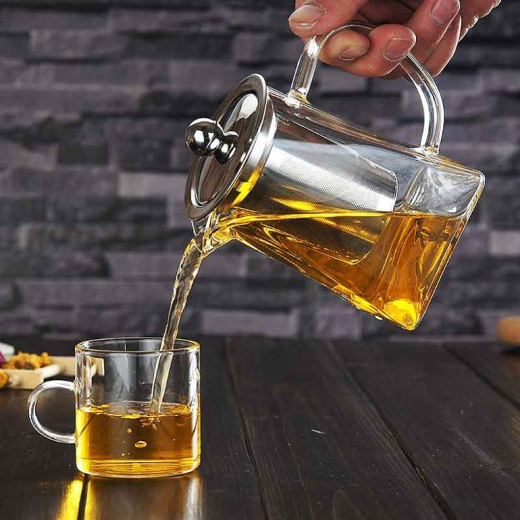 Stainless Steel Clear Heat Resistant Glass Filter Tea Pot, Capacity: 950ml - Teapots by PMC TechLife | Online Shopping South Africa | PMC TechLife