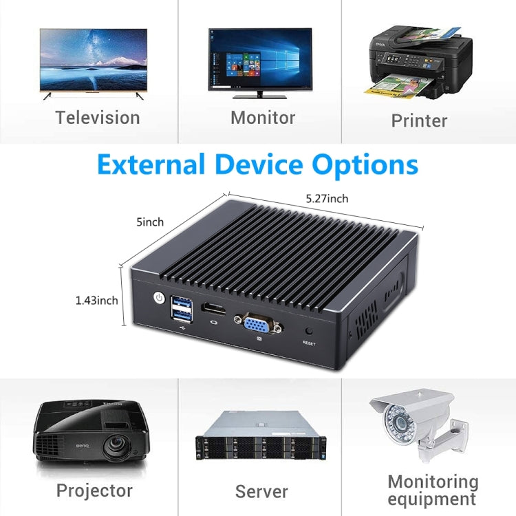 K660G4 Windows and Linux System Mini PC, Intel Celeron Processor N2840 Quad-Core 2M Cache,1.83GHz, up to 2.25GHz, 8GB RAM + 128GB SSD, AU Plug - Windows Mini PCs by PMc TechLife | Online Shopping South Africa | PMc TechLife | Buy Now Pay Later Mobicred
