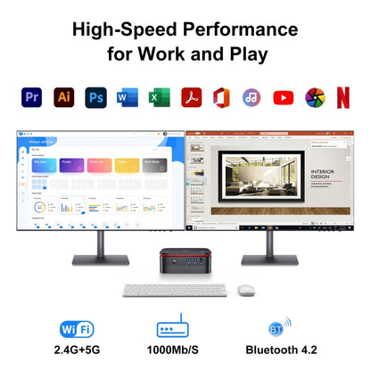 [HK Warehouse] Blackview MP60 Mini PC, 8GB+256GB, Windows 11 Pro Intel Jasper Lake N5095 up to 2.9GHz , EU Plug(Blue) - Windows Mini PCs by Blackview | Online Shopping South Africa | PMC Jewellery