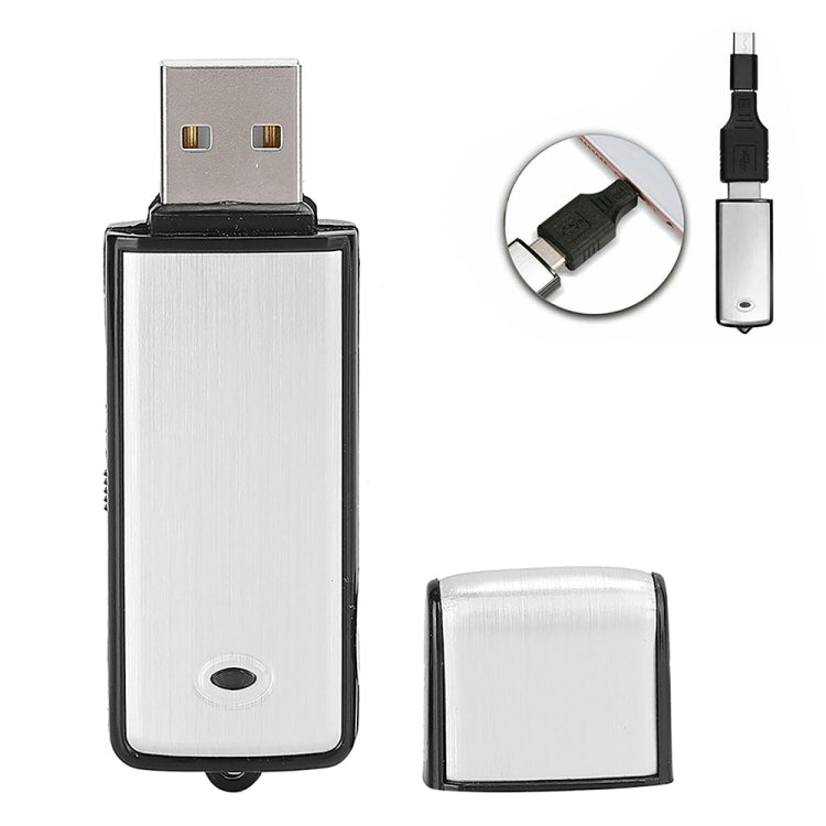 SK858 8GB Rechargeable Portable U-Disk Meeting Voice Recorder (Black) - U-Disk Recorder by PMC TechLife | Online Shopping South Africa | PMC TechLife | Buy Now Pay Later Mobicred