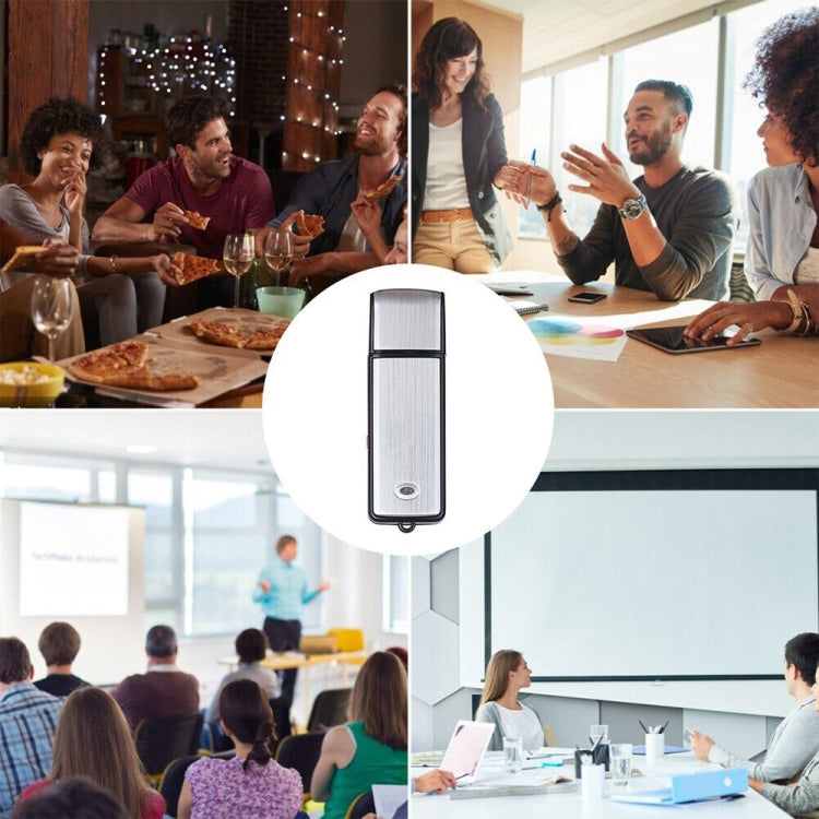SK858 8GB Rechargeable Portable U-Disk Meeting Voice Recorder (Black) - U-Disk Recorder by PMC TechLife | Online Shopping South Africa | PMC TechLife | Buy Now Pay Later Mobicred