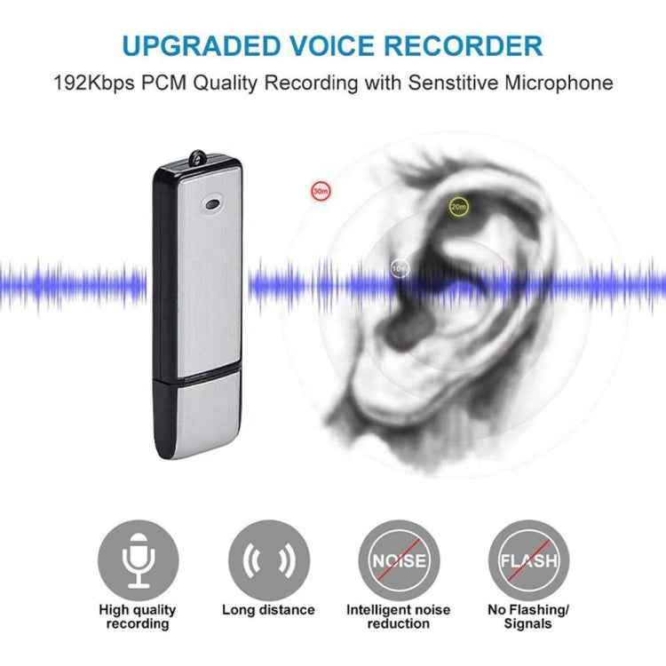 SK858 16GB Rechargeable Portable U-Disk Meeting Voice Recorder (Black) - U-Disk Recorder by PMC Jewellery | Online Shopping South Africa | PMC Jewellery | Buy Now Pay Later Mobicred