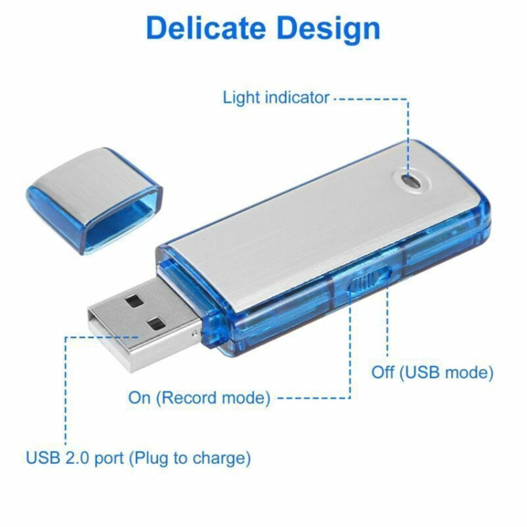 SK858 32GB Rechargeable Portable U-Disk Meeting Voice Recorder (Blue) - U-Disk Recorder by PMC Jewellery | Online Shopping South Africa | PMC Jewellery | Buy Now Pay Later Mobicred