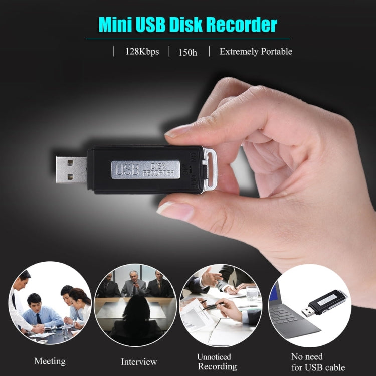 SK868 16GB Rechargeable Portable U-Disk Voice Recorder - U-Disk Recorder by PMC TechLife | Online Shopping South Africa | PMC TechLife | Buy Now Pay Later Mobicred