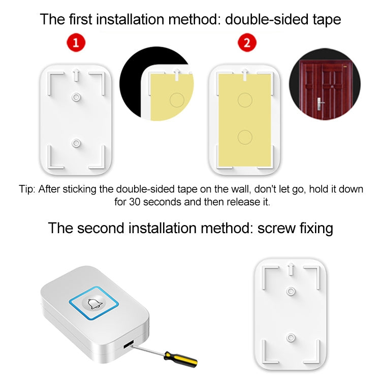 CACAZI C86 Wireless SOS Pager Doorbell Old man Child Emergency Alarm Remote Call Bell, UK Plug(White) - Wireless Doorbell by CACAZI | Online Shopping South Africa | PMC Jewellery | Buy Now Pay Later Mobicred