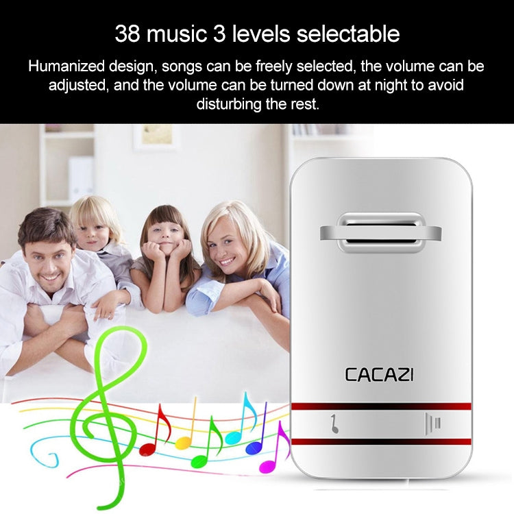 CACAZI V027G One Button One Receivers Self-Powered Wireless Home Kinetic Electronic Doorbell, UK Plug - Wireless Doorbell by CACAZI | Online Shopping South Africa | PMC Jewellery