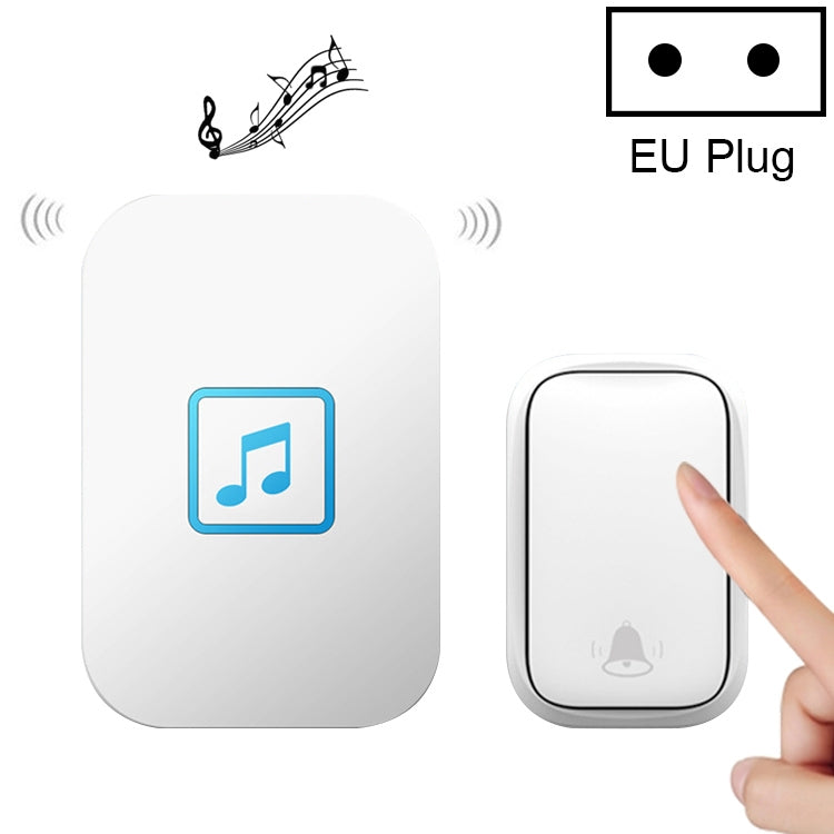 CACAZI FA86 Self-Powered Smart Home Wireless Doorbell, EU Plug(White) - Wireless Doorbell by CACAZI | Online Shopping South Africa | PMC Jewellery