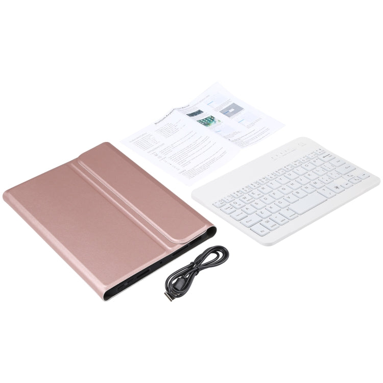 A06S Detachable Lambskin Texture Ultra-thin TPU Backlight Bluetooth Keyboard Leather Tablet Case with Stand For iPad mini 6(Rose Gold) - For iPad mini by PMC Jewellery | Online Shopping South Africa | PMC Jewellery