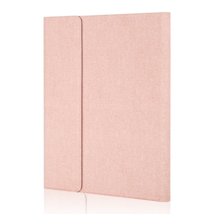 RK508C Detachable Magnetic Plastic Bluetooth Keyboard with Touchpad + Silk Pattern TPU Tablet Case for iPad 9.7 inch, with Pen Slot & Bracket(Rose Gold) - Universal by PMC TechLife | Online Shopping South Africa | PMC TechLife