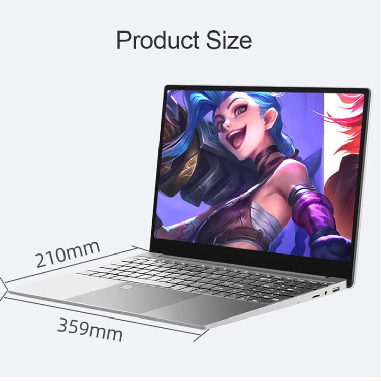 H15 15.6 inch Ultrathin Laptop, 16GB+128GB, Windows 11 Intel Celeron N5095 Quad Core, US Plug (Silver) - free shipping - PMc TechLife - Order now!