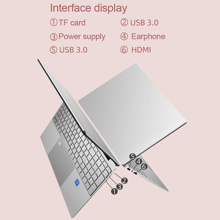 H15 15.6 inch Ultrathin Laptop, 16GB+128GB, Windows 11 Intel Celeron N5095 Quad Core, US Plug (Silver) - free shipping - PMc TechLife - Order now!