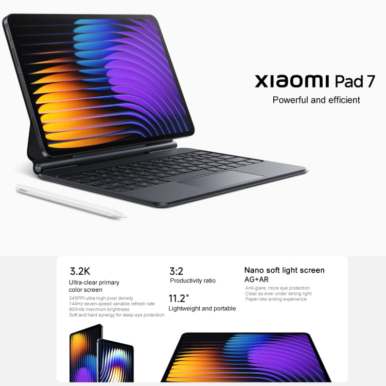 Xiaomi Pad 7 11.2 inch, 12GB+256GB, HyperOS 2 Qualcomm Snapdragon 7+ Gen3 Octa Core (Blue) - free shipping - PMc TechLife - Order now!