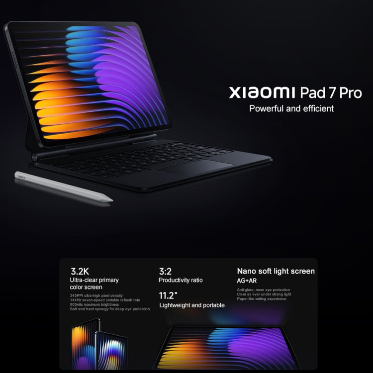 Xiaomi Pad 7 Pro 11.2 inch, 8GB+256GB, HyperOS 2 Qualcomm Snapdragon 8s Gen3 Octa Core (Blue) - free shipping - PMc TechLife - Order now!