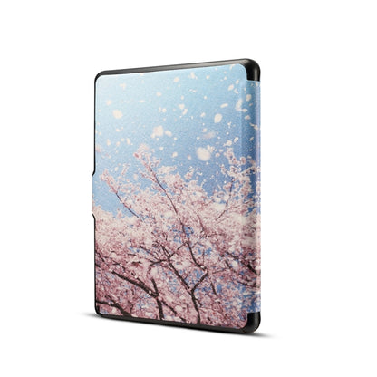 Japanese Cherry Print Horizontal Flip PU Leather Protective Case for Amazon Kindle Paperwhite 1 & 2 & 3 with Sleep / Wake-up - Amazon by PMC Jewellery | Online Shopping South Africa | PMC Jewellery