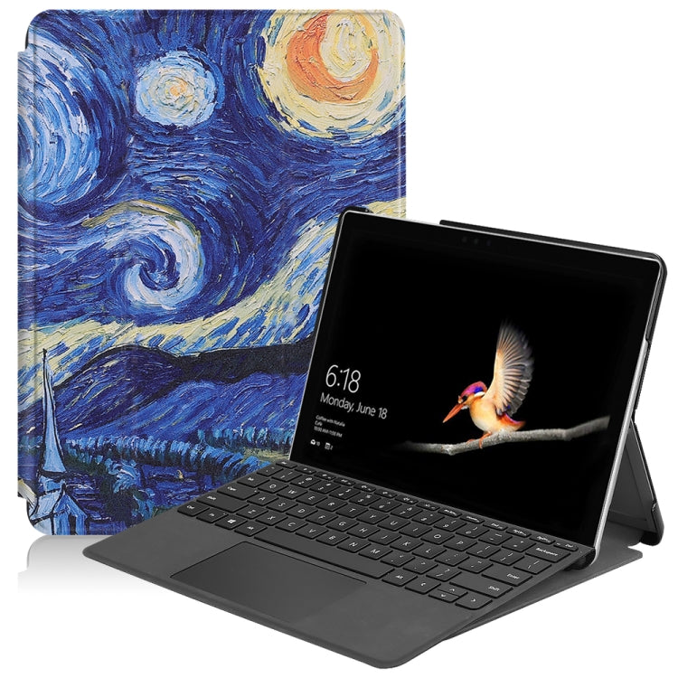 Starry Sky Pattern Colored Painted Horizontal Flip PU Leather Case for Microsoft Surface Go 10 inch, with Holder & Pen Slot - Others by PMC Jewellery | Online Shopping South Africa | PMC Jewellery | Buy Now Pay Later Mobicred