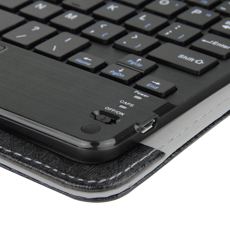 Universal Detachable Magnetic Bluetooth Keyboard Leather Case with Touchpad & Holder for 7 inch IOS & Android & Windows Tablet PC(Black) - Universal Keyboard by PMC Jewellery | Online Shopping South Africa | PMC Jewellery