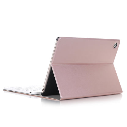 Detachable Bluetooth Keyboard Ultrathin Horizontal Flip Leather Tablet Case for Huawei MediaPad M5 10.8 inch, with Holder(Rose Gold) - Huawei Keyboard by PMC Jewellery | Online Shopping South Africa | PMC Jewellery