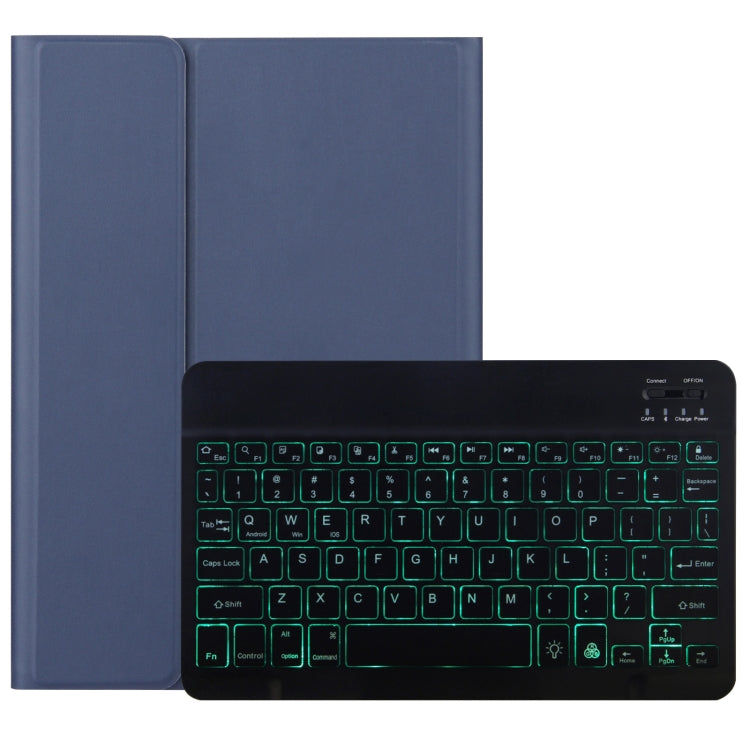 DY-P10-S 2 in 1 Removable Bluetooth Keyboard + Protective Leather Tablet Case with Backlight & Holder for Lenovo Tab P10 10.1 inch(Blue) - Lenovo Keyboard by PMC Jewellery | Online Shopping South Africa | PMC Jewellery