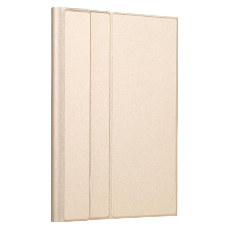 AM10 2 in 1 Removable Bluetooth Keyboard + Protective Leather Tablet Case with Holder for Lenovo M10 FHD Plus 10.3 inch(Gold) - Lenovo Keyboard by PMC TechLife | Online Shopping South Africa | PMC TechLife