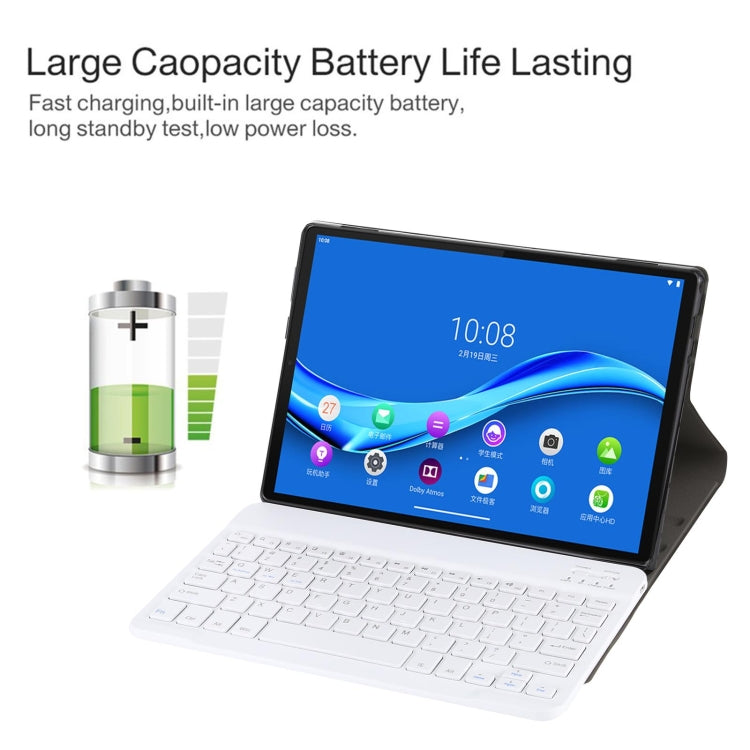 AM10 2 in 1 Removable Bluetooth Keyboard + Protective Leather Tablet Case with Holder for Lenovo M10 FHD Plus 10.3 inch(Gold) - Lenovo Keyboard by PMC TechLife | Online Shopping South Africa | PMC TechLife