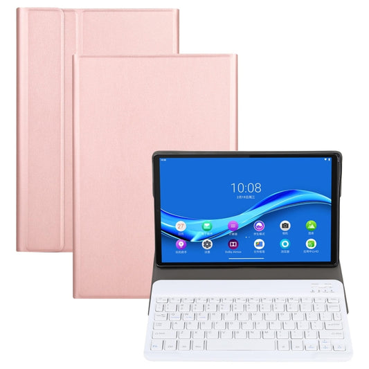 AM10 2 in 1 Removable Bluetooth Keyboard + Protective Leather Tablet Case with Holder for Lenovo M10 FHD Plus 10.3 inch(Rose Gold) - Lenovo Keyboard by PMC Jewellery | Online Shopping South Africa | PMC Jewellery