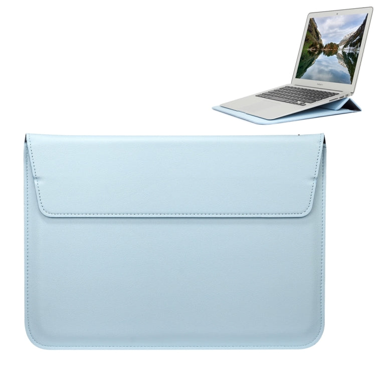 Universal Envelope Style PU Leather Case with Holder for Ultrathin Notebook Tablet PC 15.4 inch, Size: 39x28x1.5cm(Blue) - 15 inch by PMC TechLife | Online Shopping South Africa | PMC TechLife | Buy Now Pay Later Mobicred