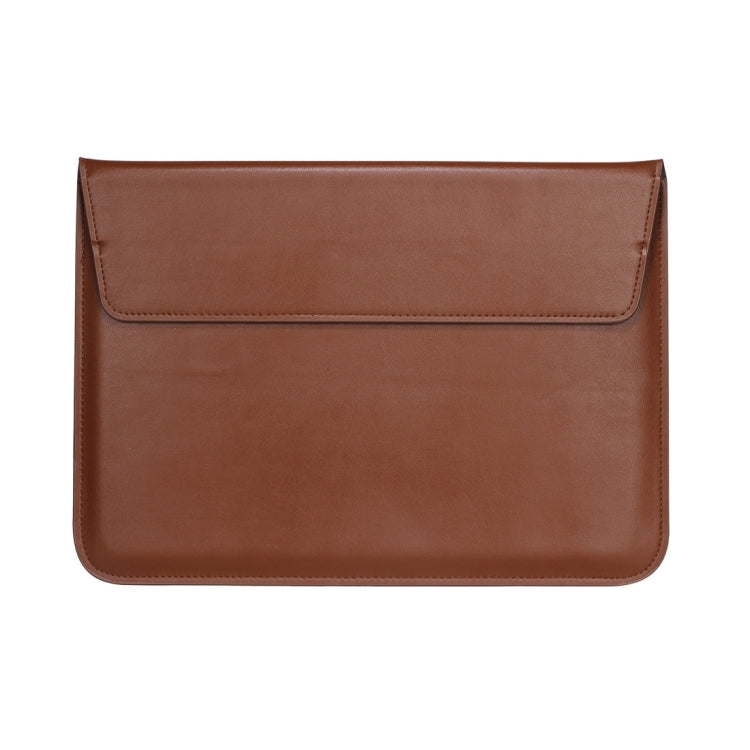 Universal Envelope Style PU Leather Case with Holder for Ultrathin Notebook Tablet PC 15.4 inch, Size: 39x28x1.5cm(Brown) - 15 inch by PMC TechLife | Online Shopping South Africa | PMC TechLife | Buy Now Pay Later Mobicred