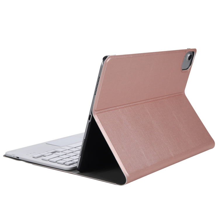 A11-A 2 in 1 Removable Bluetooth Keyboard + Protective Leather Tablet Case with Touchpad & Holder for iPad Pro 11 2021 / 2020 / 2018, iPad Air 2020(Rose Gold) - For iPad Pro by PMC Jewellery | Online Shopping South Africa | PMC Jewellery