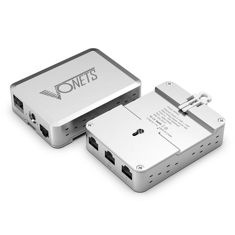 VONETS VSP510 5 Ports Ethernet Gigabit Switch with DC Adapter + Rail Fixing Buckle Set - free shipping - PMC Jewellery - Order now!