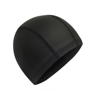 Adult Waterproof PU Coating Stretchy Swimming Cap Keep Long Hair Dry Ear Protection Swim Cap (Black) - Swimming Caps by PMC Jewellery | Online Shopping South Africa | PMC Jewellery