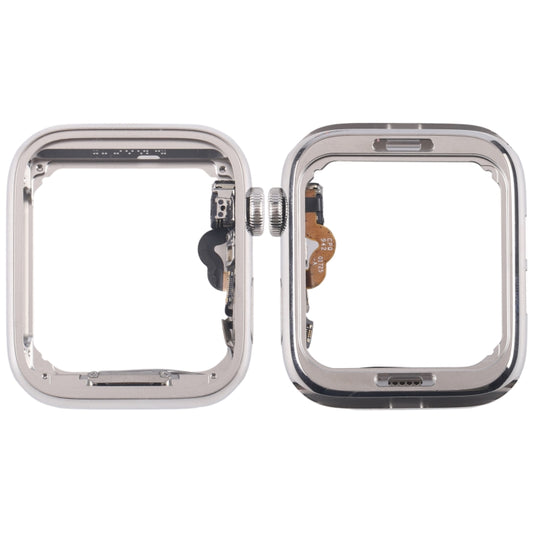 For Apple Watch Series 5 44mm LTE Stainless Steel Middle Frame Bezel Plate with Crown Spin Axis Flex Cable (Silver) - Middle Frame by PMC Jewellery | Online Shopping South Africa | PMC Jewellery | Buy Now Pay Later Mobicred