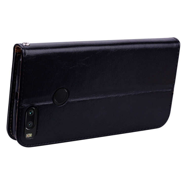 For Xiaomi  Mi A1 & 5X Business Style Oil Wax Texture Horizontal Flip Leather Case with Holder & Card Slots & Wallet & Lanyard(Black) - Xiaomi Cases by PMC Jewellery | Online Shopping South Africa | PMC Jewellery