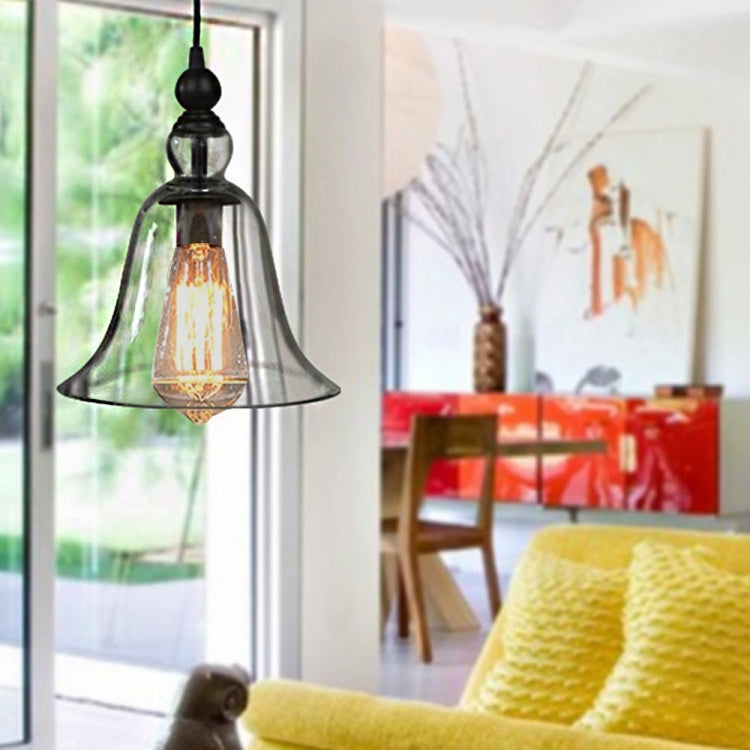 E27 Retro Industrial Hanging Lamp Small Bell Transparent Glass Pendant Light (Warm White) - Celling Lights & Chandeliers by YWXLight | Online Shopping South Africa | PMC Jewellery