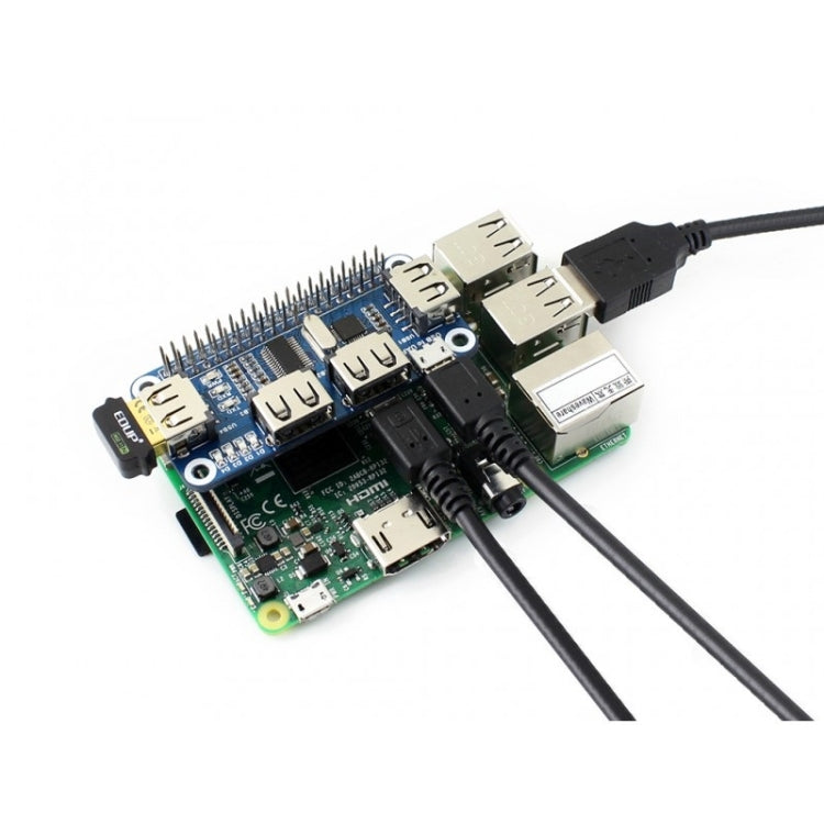 Waveshare 4 Port USB HUB HAT for Raspberry Pi - Modules Expansions Accessories by Waveshare | Online Shopping South Africa | PMC Jewellery | Buy Now Pay Later Mobicred