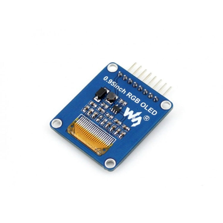 Waveshare 0.95 inch RGB OLED (A), SPI Interface, Curved Horizontal Pinheader - Modules Expansions Accessories by Waveshare | Online Shopping South Africa | PMC TechLife | Buy Now Pay Later Mobicred