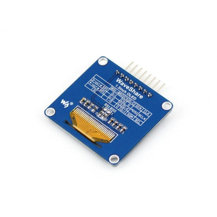 Waveshare 1.3 inch 128*64 OLED(A), SPI/I2C interfaces, Curved Horizontal Pinheader - Modules Expansions Accessories by Waveshare | Online Shopping South Africa | PMC TechLife | Buy Now Pay Later Mobicred