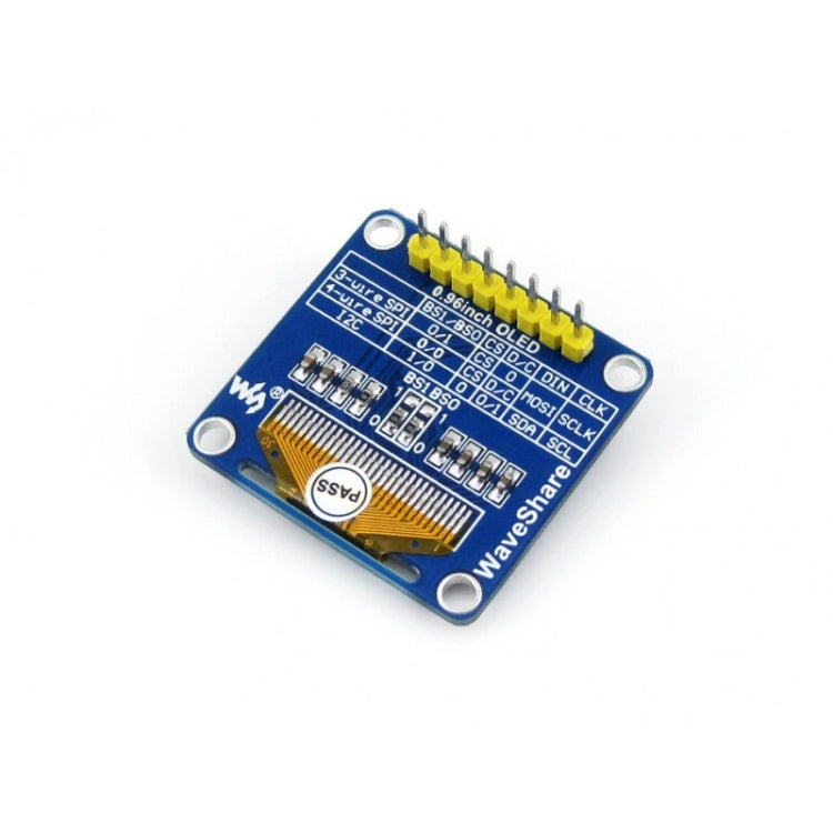 Waveshare 0.96 inch 128*64 OLED (B), SPI/I2C Interfaces, Straight Vertical Pinheader - Modules Expansions Accessories by Waveshare | Online Shopping South Africa | PMC TechLife | Buy Now Pay Later Mobicred