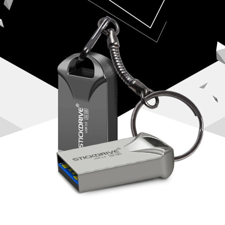 STICKDRIVE 128GB USB 3.0 High Speed Mini Metal U Disk (Black) - USB Flash Drives by STICKDRIVE | Online Shopping South Africa | PMC Jewellery | Buy Now Pay Later Mobicred