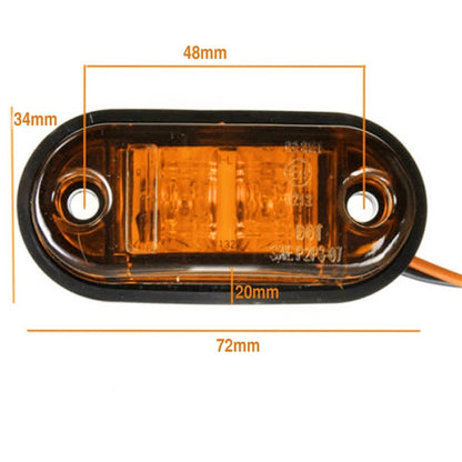 10-30V Oval Clearing Truck Trailer Side Marker Light (Orange) -  by YWXLight | Online Shopping South Africa | PMC Jewellery
