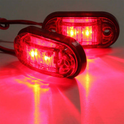 10-30V Oval Clearing Truck Trailer Side Marker Light (Red) - Clearance Lights by YWXLight | Online Shopping South Africa | PMC Jewellery