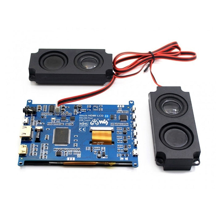WAVESHARE 5 Inch HDMI LCD (H) 800x480 Touch Screen  for Raspberry Pi Supports Various Systems - LCD & LED Display Module by PMC TechLife | Online Shopping South Africa | PMC TechLife | Buy Now Pay Later Mobicred