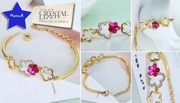 Gold Plated Flower Bracelet